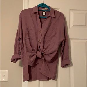 Boutique Purple shirt, tie up style